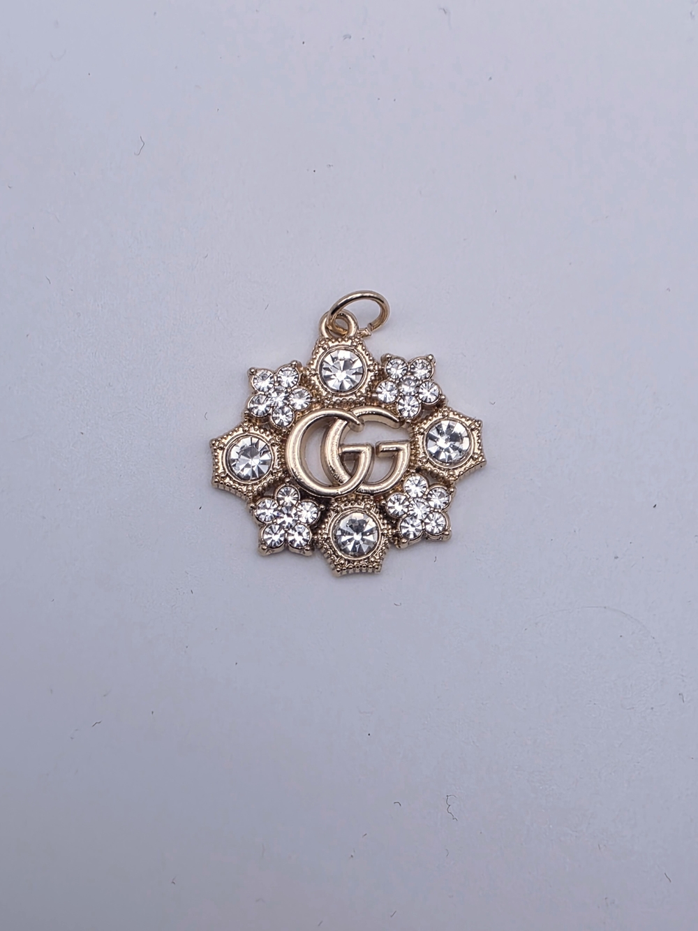 Gold-Tone Crystal Snowflake Charm Pendant